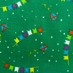 Chita Fake Bandeiras Juninas Fundo Verde