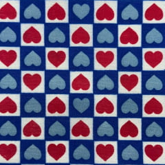 Chita Fake Xadrez de Corações Chita Fake Xadrez de Corações