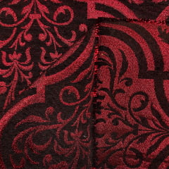 Jacquard Metalizado Ornamento Vermelho