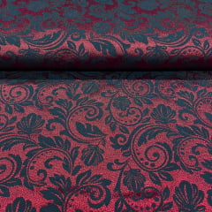 Jacquard Metalizado Vermelho