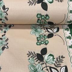 Linhão de Toalha Floral Verde 