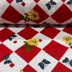 Oxford Estampado Girassois e Borboletas