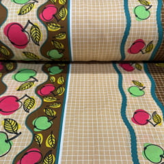 Oxford Estampado Maçãs