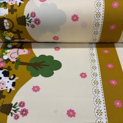 Oxford Estampado Vaquinhas em Mini Xadrez