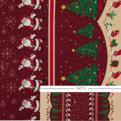 Toalha Natal Arvores Natalinas com Brilho Dourado