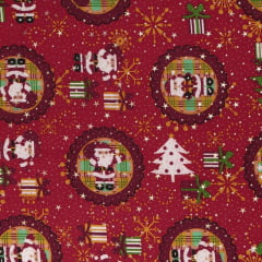 Toalha Natal Brilho de Natal com Brilho Dourado