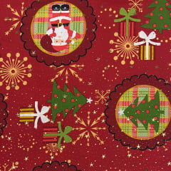Toalha Natal Brilho de Natal com Brilho Dourado