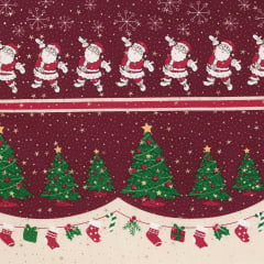 Toalha Natal Divertido com Brilho Dourado