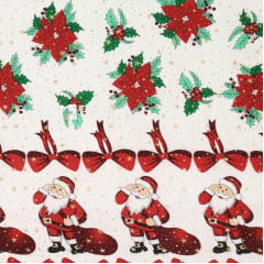 Toalha Natal Doce Espera de Natal com Brilho Dourado
