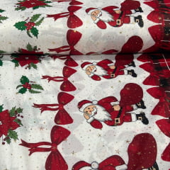 Toalha Natal Doce Espera de Natal com Brilho Dourado