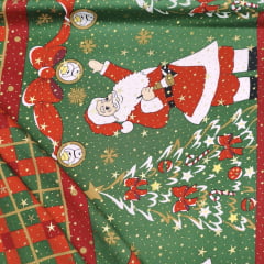Toalha Natal Encanto do Noel com Brilho Dourado Toalha Natal Encanto do Noel com Brilho Dourado