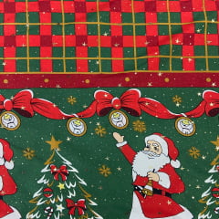 Toalha Natal Encantos do Noel com Brilho Dourado 