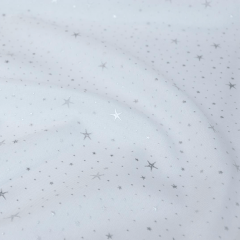 Toalha Natal Estrelas Brilhantes Prata