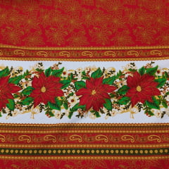 Toalha Natal Jardim de Natal Fundo Vermelho