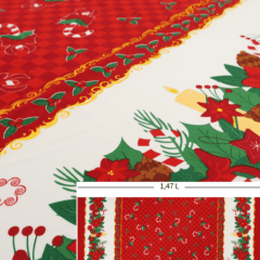 Toalha Natal Mini Xadrez Vermelho e Docinhos