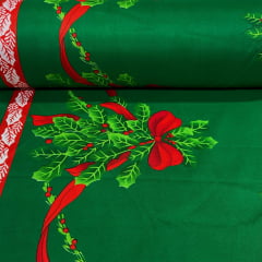 Toalha Natal Oxford Verde com Laços