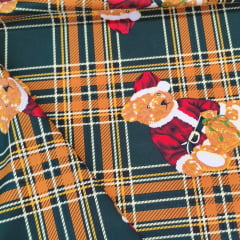 Toalha Natal Ursos de Natal no Xadrez Toalha Natal Ursos de Natal no Xadrez