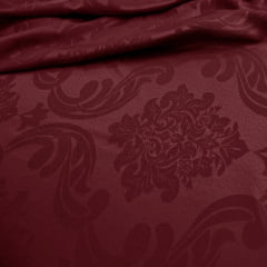 Tecido Jacquard Marsala Arabesco
