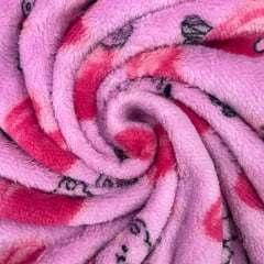 Sherpa Estampado Ursinhos Fundo Rosa