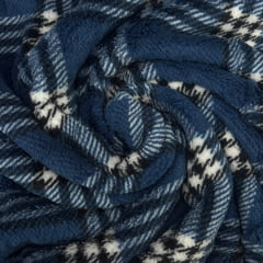 Sherpa Estampada Xadrez Fundo Azul