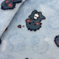 Sherpa Estampado Dinos Fundo Azul Sherpa Estampado Dinos Fundo Azul