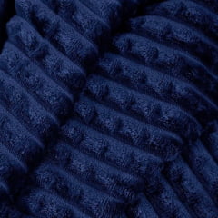 Mantinha Fleece Canelado 2,50m Azul Marinho