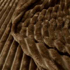 Mantinha Fleece Canelado 2,50m Marrom