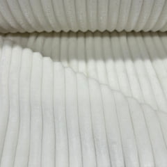 Mantinha Fleece Canelado 2,50m Off White RELÂMPAGO