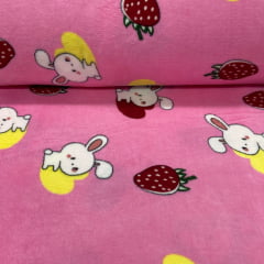 Fleece Coelhos e Morangos 