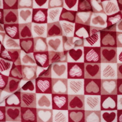Fleece Corações 