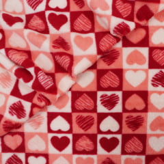 Fleece Corações Vermelhos 
