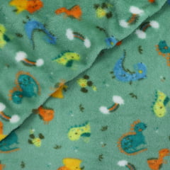 Fleece Dinos Verde