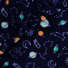 Fleece Espaço Sideral Azul Marinho