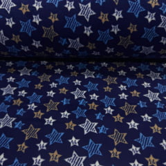 Fleece Estrelas Fundo Azul Fleece Estrelas Fundo Azul