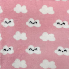 Fleece Nuvem Doce Rosa 
