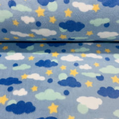 Fleece Nuvens Fundo Azul Fleece Nuvens Fundo Azul