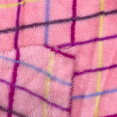 Fleece Riscado Rosa Chiclete 1,60M LIVE