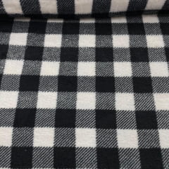 Fleece Xadrez Preto e Branco