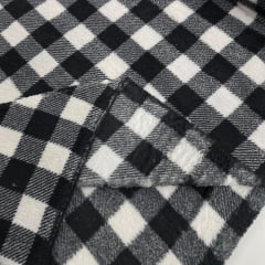 Fleece Xadrez Preto e Branco