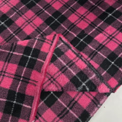 Fleece Xadrez Rosa
