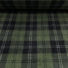Fleece Xadrez Verde e Preto