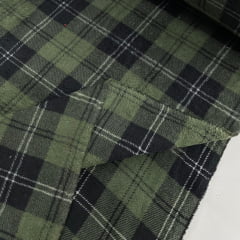 Fleece Xadrez Verde e Preto