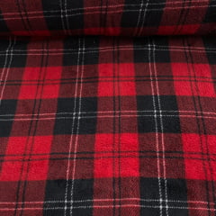 Fleece Xadrez Vermelho Classico