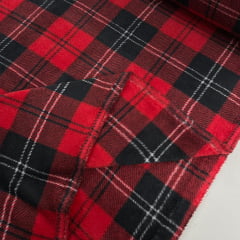 Fleece Xadrez Vermelho Classico