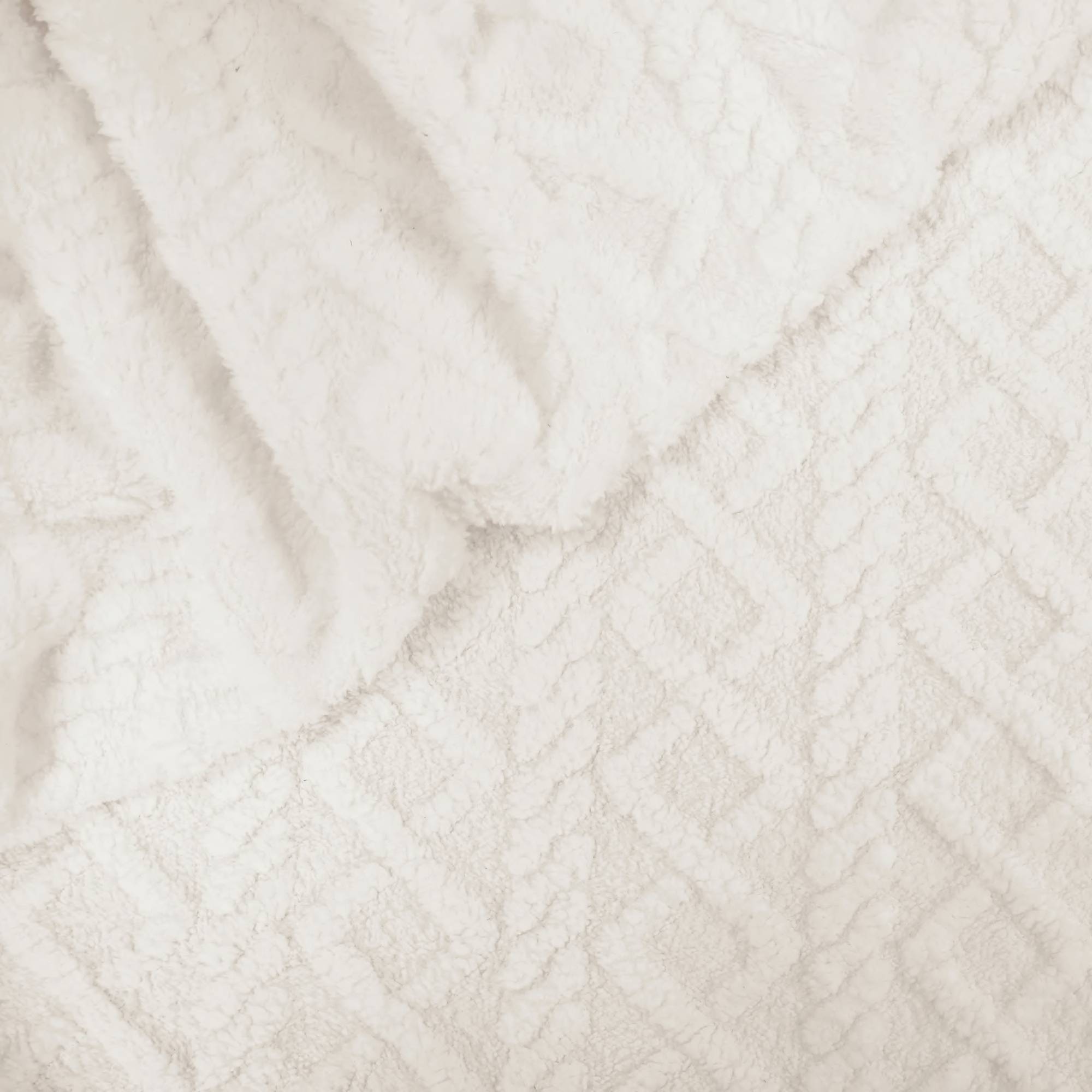 Mantinha Fleece Jacquard Tricot Branco Mantinha Fleece Jacquard Tricot Branco