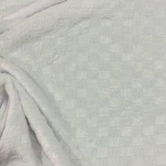 Fleece Quadriculado Branco