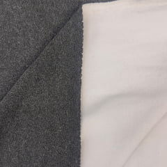 Tecido Malha Columbia Dublada Mescla com Off White