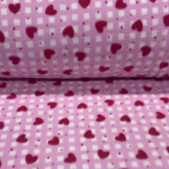 Soft Xadrez e Corações Rosa Soft Xadrez e Corações Rosa