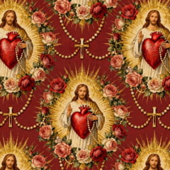 Tricoline Digital Sagrado Coração de Jesus