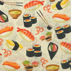Tricoline Sushi Fundo Bege C